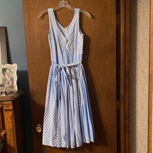 Unique Vintage Patchwork Midi Dress